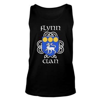Flynn Family Crest Coat Of Arms Unisex Tank Top | Mazezy