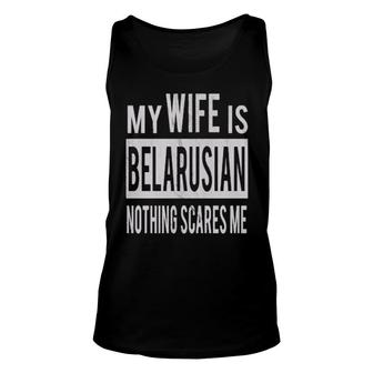 For Best Husband From Belarusian Wife Unisex Tank Top | Mazezy