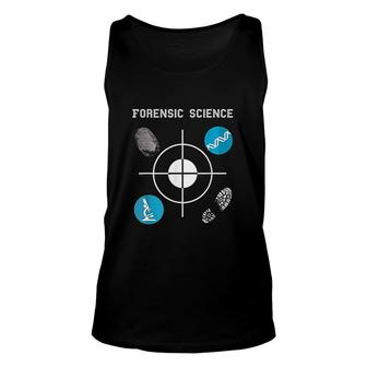 Forensic Science Crime Scene Evidence Unisex Tank Top | Mazezy