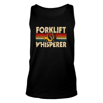 Forklift Operator Design On Back Of Clothing Unisex Tank Top | Mazezy