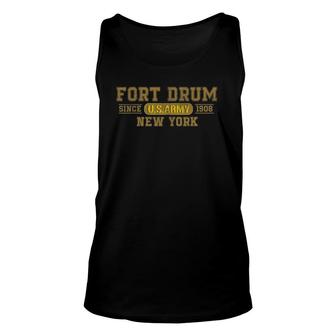 Fort Drum New York Gifts Us Army Base Vintage Gift Unisex Tank Top | Mazezy
