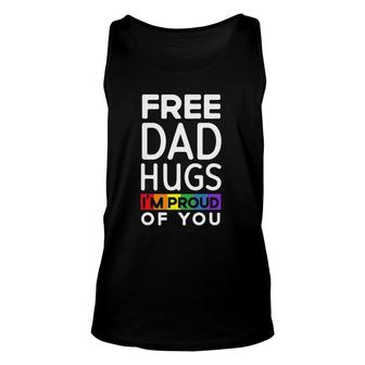 Mens Free Dad Hugs I'm Proud Of You Lover Pride Month Gay Rights Tank Top | Mazezy