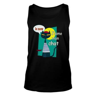 French Cat Funny Cat Cat Lover Unisex Tank Top | Mazezy