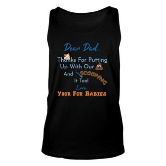 From Fur Babies For Father - Father's Day Cat Dad Unisex Tank Top | Mazezy
