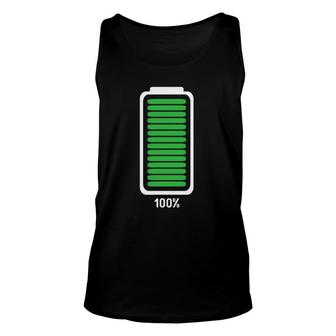 Full Battery Funny Halloween Matching Couples Costume Unisex Tank Top | Mazezy