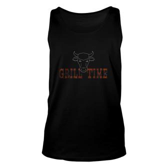 Fun Grilling Barbecue Bbq Bratwurst Steak Charcoal Day Unisex Tank Top | Mazezy
