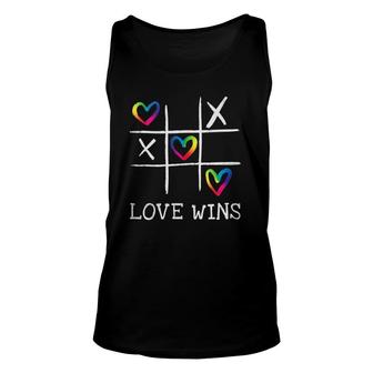 Fun Lgbtq Love Wins In Gay Pride Rainbow Colors - Gay Ally Unisex Tank Top | Mazezy AU
