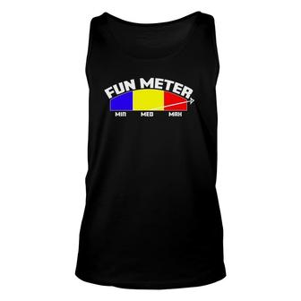 Fun Meter Off The Charts Unisex Tank Top | Mazezy