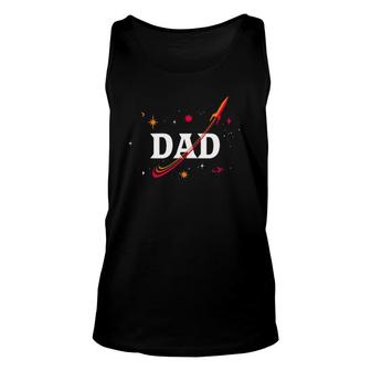Fun Outer Space Birthday Party Rocket Galaxy Dad Unisex Tank Top | Mazezy