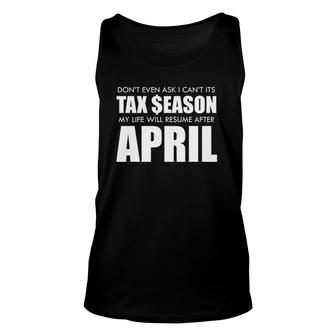 Funny Accountant Tax Season Consultant Taxes Saying Unisex Tank Top | Mazezy