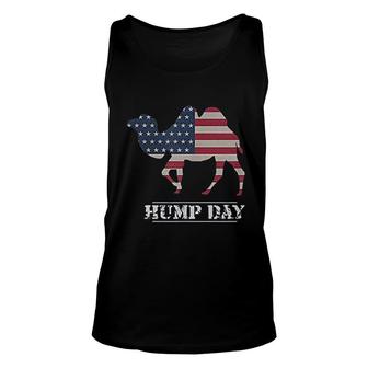 Funny American Flag Hump Day Camel Unisex Tank Top | Mazezy