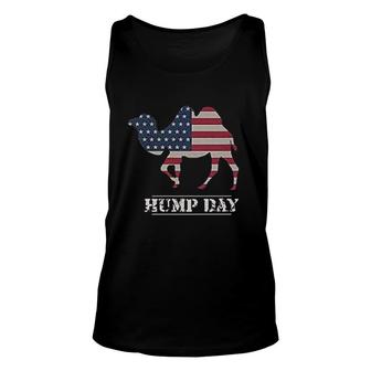 Funny American Flag Hump Day Camel Unisex Tank Top | Mazezy