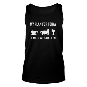 Funny American Wirehair Cat Cute Pet My Plan For Today Unisex Tank Top | Mazezy