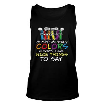 Funny Art Complimentary Colors For Art Teachers Unisex Tank Top | Mazezy