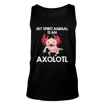Funny Axolotl For Men Women Spirit Animal Biology Zookeeper Unisex Tank Top | Mazezy AU