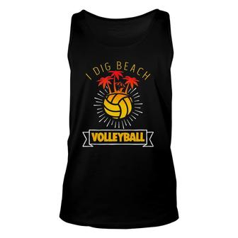 Funny Beach Volleyball Palm Trees Tank Top Unisex Tank Top | Mazezy