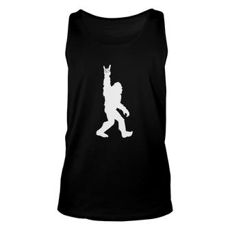 Funny Bigfoot Rock And Roll For Sasquatch Believers Unisex Tank Top | Mazezy