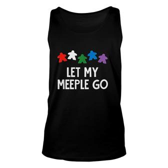 Funny Board Game Let My Meeple Go Unisex Tank Top - Thegiftio UK