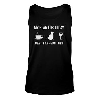 Funny Bombay Cat Cute Pet My Plan For Today Unisex Tank Top | Mazezy