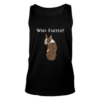 Funny Boston Terrier Who Farted V2 Unisex Tank Top - Thegiftio UK