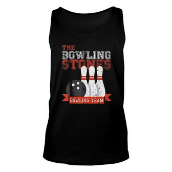 Funny Bowling Stones Team Gift Unisex Tank Top | Mazezy