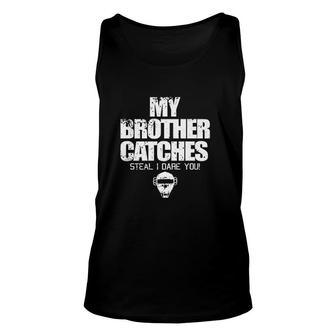 Funny Brother Sister Baseball Catcher V2 Unisex Tank Top - Thegiftio UK
