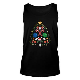 Funny Christmas Xmas Bowling Ornament Holiday Tree Unisex Tank Top | Mazezy