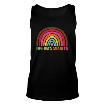 Funny Colorful Happy 100 Days Smarter Student Teacher Unisex Tank Top | Mazezy