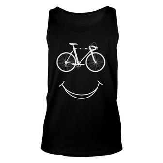 Funny Cool Bike Smile Face Mtb Cycling Smiley Bicycle Rider Unisex Tank Top | Mazezy