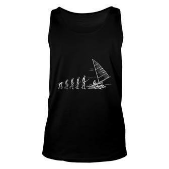 Funny Design Human Evolution Of Sailing Unisex Tank Top - Thegiftio UK