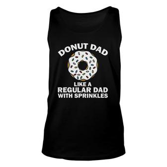 Funny Donut Design For Dad Men Donut Lovers Dough Dessert Unisex Tank Top | Mazezy