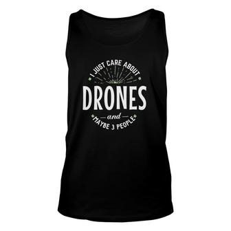 Funny Drones For Men Dad Fathers Day Gift Unisex Tank Top | Mazezy