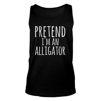 Funny Easy Lazy Halloween Pretend I'm An Alligator Costume Unisex Tank Top | Mazezy