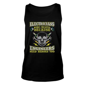 Funny Electrician - Electrical Engineer Lineman Unisex Tank Top | Mazezy