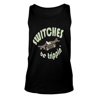 Funny Electrician Switches Be Trippin Unisex Tank Top | Mazezy