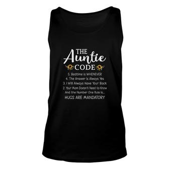 Funny Family Matching Gifts For Aunt The Auntie Code Unisex Tank Top - Thegiftio