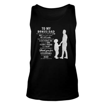 Funny Father's Day Bonus Dad Gift From Daughter Son Wife Unisex Tank Top | Mazezy