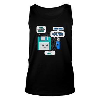 Funny Floppy Usb I Am Your Father Computer Geek Gift Unisex Tank Top | Mazezy UK