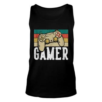 Funny Gamer Video Games Gaming Retro Vintage Unisex Tank Top | Mazezy