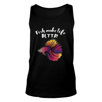 Funny Gift Aquarium Owner Tropical Fish Lover Betta Fish Unisex Tank Top | Mazezy