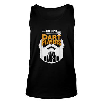 Funny Gift For Real Bearded Dart Players Unisex Tank Top - Thegiftio UK