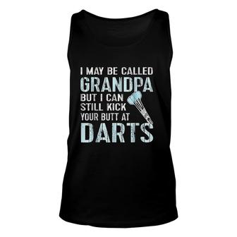Funny Grandpa Darts Team League Gift Unisex Tank Top | Mazezy