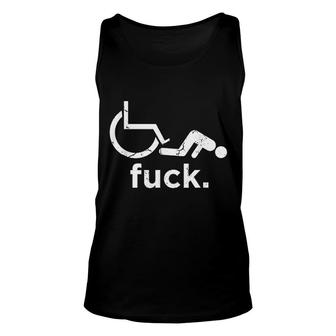 Funny Handicap Disabled Amputee Humor Wheelchair Unisex Tank Top - Thegiftio