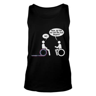 Funny Handicap Wheelchair User Unicorn Lovers Disabled Gift Unisex Tank Top - Thegiftio