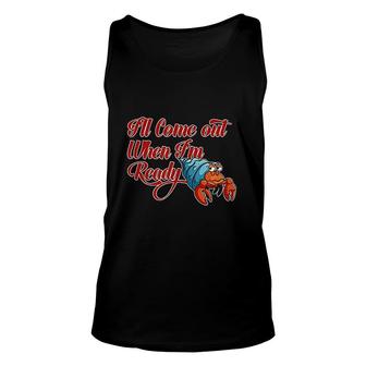 Funny Hermit Crab Introvert Socially Unisex Tank Top | Mazezy AU