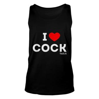 Funny I Love Cocktails Drinking Pun Gift Unisex Tank Top | Mazezy