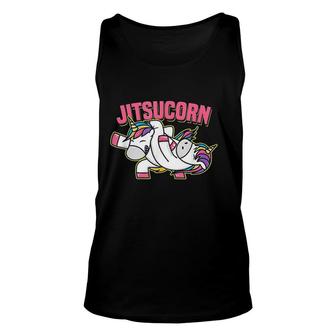 Funny Jiu Jitsu Cute Unicorn Self Defense Unisex Tank Top - Thegiftio UK