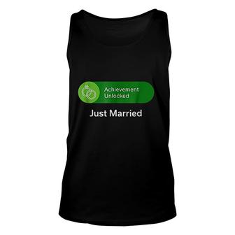 Funny Just Married For Wedding Gift Video Gamer Unisex Tank Top - Seseable