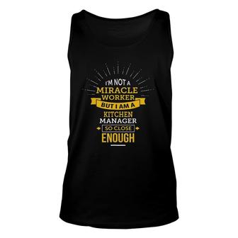 Funny Kitchen Manager Gift Unisex Tank Top | Mazezy