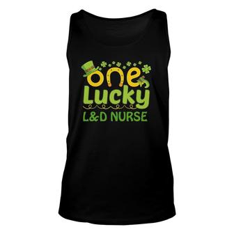 Funny Lucky L&D Nurse St Patricks Day Gift Labor Delivery Unisex Tank Top | Mazezy